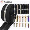 Meetee 4-10M Meetee 3 # 5 # Cerniere in nylon nero con cursori, tiranti per cerniere di abbigliamento, chiusure per borse, nastro per cerniere, kit di riparazione cerniere, accessori fai da te