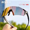 SCVCN Occhiali da trekking fotocromatici Occhiali da ciclismo senza montatura alla moda Occhiali da sole sportivi da corsa per uomo Occhiali da bicicletta Mtb 1 lente
