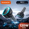 toocki Caricabatterie da Auto Mini Toocki 120W Qi2.2 45W Max USB C PD PPS QC Ricarica Rapida con Luce LED in Lega di Zinco per iPhone17 Samsung