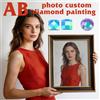 Huacan Kit completo Diamante Mosaico Foto Punto croce personalizzato Fatto a mano Trapano quadrato rotondo Pittura 5d Trapano AB personale privato