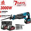 ONEVAN 3000W Cordless Elettrico Alternativo Sega di Taglio di Tubi di Metallo Motosega Lavorazione del Legno Utensili Elettrici Per Makita 18V Batteria