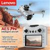 Lenovo Drone Lenovo AE5 con Doppia Fotocamera 4K HD 8K e Rotazione a 360° ° Drone Quadricottero Pieghevole con Motore Brushless, 5G WIFI FPV e Schermo di Controllo Remoto