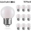 Grensk Lampadina LED G45 E27 Bianco Latte, Piccola Sfera in Plastica, Luce Notturna 220V 1W 2W 3W, Illuminazione Decorativa Dimmerabile Bianco Caldo per Interni ed Esterni