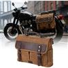 WUMFIRE Borsa Laterale Vintage per Moto, Borse Laterali Impermeabili Retrò per Moto, Borsa da Sella per Triumph Bonneville T100 T120 Honda CB500F
