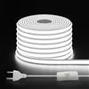 Lcamaw 1-30m Tagliabile 220V Spina di Alimentazione UE LED Luce di Striscia Gel di Silice Lampada Al Neon Bianco/Bianco Caldo/Bianco Neutro Cucina Decorazione Della Stanza luci