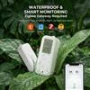 coolo Sensore di Temperatura e Umidità Impermeabile Zigbee con Schermo LCD Opzionale, Termometro e Igrometro per Casa Intelligente, Compatibile con Smart Life Tuya Z2M