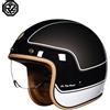 orz Casco Moto Jet Retrò 3/4 Aperto ORZ 301 Leggero per Adulti, Uomo e Donna, Omologato DOT