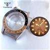 tandorio Cassa per Orologio Subacqueo 38mm Compatibile con Movimento NH34, Ghiera Acrilica GMT 24H, Vetro Zaffiro, Quadrante 29mm + Lancette e Data, Accessori per Modifica Orologi