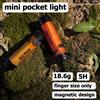 BRS GOPEAK Tasca Mini Torcia Elettrica Chiave Esterna Clip Cap Ambient Led Lunga Resistenza Disastro Sollievo Emergenza 5050 Piccola Luce