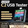 ALIENTEK Tester USB ALIENTEK C2, Voltmetro Digitale, Rilevatore di Potenza di Ricarica, Tester Batteria PD3.2, Rilevatore di Ricarica Rapida