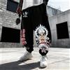 Bandai Pantaloni Sportivi Unisex in Puro Cotone One Piece, Luffy Gear 5 Primavera 2026, Pantaloni Larghi Stile Hip Hop Americano con Stampa Anime Harajuku