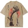 Bandai 2026 Estate Nuovo Zenitsu Agatsuma Breath of Thunder Retro Lavato Vecchio T-shirt Demon Slayer anni '90 Street Style Top a maniche corte