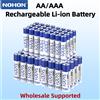 Nohon Batterie Ricaricabili Nohon 1.5V AA AAA al Litio per Computer, Orologi, Radio, Videogiochi, Fotocamere Digitali, Supporto Vendita all'Ingrosso
