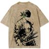 Bandai 2026 Estate Nuovo ONE PIECE Sauron Tema Retro Lavato T-shirt Allentato Animazione Streetwear Camicia Accessori Per La Casa Per Uomo e Donna