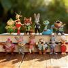 Disney 12 Pz Zootopia 2 Cartoon Anime Figura Nick Fox Judy Zootropolis Utopia Action Figure Giocattoli Camera dei bambini Ornamenti Torta Topper