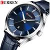 CURREN 8365 Orologio al Quarzo Minimalista da Uomo con Calendario e Resistente all'Acqua, Stile Business con Cinturino in Pelle