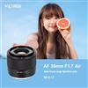 VILTROX Obiettivo Viltrox 35mm F1.7 Air Autofocus APS-C Prime per Fuji xm5 X-T5 X-T30 II, Nikon Z Mount ZFC Z50 Z7II, Sony zve10 II a7iv