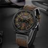 CURREN 8314 Orologio da Polso al Quarzo da Uomo con Cinturino in Pelle, Impermeabile con Calendario, Casual a 6 Lancette