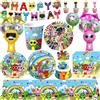 Potdemiel Decorazioni per Feste di Compleanno Sprunki: Bicchieri di Carta, Piatti, Palloncini, Adesivi, Stoviglie, Striscione, Torta per Bambini e Baby Shower