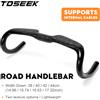 TOSEEK Manubrio in Carbonio Lucido TOSEEK 8K per Bici da Strada, 380/400/420/440mm, UD Opaco, Cablaggio Interno, Accessori per Biciclette