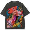 Bandai Vintage lavato ONE PIECE Buggy The Clown T-shirt Vecchio allentato Animazione Stampa Street Style Manica corta Estate Uomo Donna Top