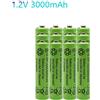 Aleaivy 【Ricarica Rapida 3A】Batteria Ricaricabile AAA Ni-MH 3000mAh 1.2V per Torce, Luci Solari, Telecomandi (Spedizione Gratuita)