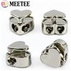 Meetee 5/10/20 Pezzi Fermacorda in Metallo da 4mm a Forma di Cuore, Chiusure Regolabili per Cordoncini di Giacche, Cappelli, Accessori per Cucito Fai-da-Te