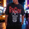 Bandai ONE PIECE Brooke Skull T-shirt vintage lavata King of Souls Old Loose Diablo Anime Street Manica corta Top da uomo e da donna