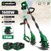 NEWBENY 1600W 150MM Elettrico Rotante Lavatrice Coltivatore Portatile Tagliaerba Terreno Tornitura Rasaerba Strumento per Makita Batteria Spille