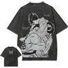 Bandai T-Shirt Demon Slayer per Uomo e Donna, Stile Vintage con Akaza Koyuki, Maglietta Anime Estiva e Primaverile di Alta Qualità a Maniche Corte