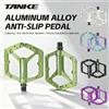 TANKE Pedali MTB TANKE in lega di alluminio leggera, antiscivolo (10 perni antiscivolo/lato) con ingrassaggio e cuscinetti, pedali per bici TP-53