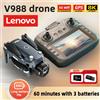 Lenovo Drone Lenovo V988 con Telecamera 4K HD a 360° ° Drone RC FPV con GPS, Evitamento Ostacoli, Motore Brushless, 5G WIFI e Schermo Grande