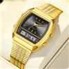 LIGE Orologi al Quarzo di Lusso FOXBOX con Doppio Display, per Uomo e Donna, Sport all'Aperto, Impermeabili, con Indicazione della Settimana