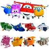 Bandai Set di 8 Pezzi Simpatiche Action Figure Super Wings, Modellini di Aerei Trasformabili in Elicotteri, Collezione di Velivoli, Regalo Giocattolo