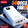 Lenovo 140W 500000mAh Ultra Capacity Power Bank Super Fast Charging CCC Portable Battery Charger For IPhone Samsung 2026 New