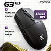 MCHOSE Mouse Wireless MCHOSE G3 V2 Pro per E-sports, Leggero, Tre Modalità, Bluetooth, PAW3395, Alte Prestazioni, 800mAh, per Giochi e Ufficio, 59g