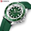 Curren Orologio al Quarzo Unisex Curren 8448, Impermeabile da Esterno con Quadrante Luminoso e Cinturino in Silicone