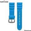 NORTH EDGE Cinturino per orologio in gomma NORTH EDGE da 24 mm in lega di titanio compatibile con cinturino per orologio da polso durevole TRITON-TI