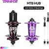 TANKE Mozzo MTB TANKE 120 Click con 6 Cuscinetti, 32/36 Fori, Freno a Disco QR, Silenzioso, Compatibile con HG 6 Pawl, Modello TH390