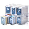 PGY Scatola Portacarte con 3/6 Cassetti Impilabili Trasparenti e Divisori, Contiene Oltre 2200 Carte, Organizzatore per Carte TCG MTG PTCG e Carte Sportive