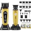 Kemei Tagliacapelli KEMEI per Uomo, Clipper Professionale Senza Fili, Regolabarba, Kit per Barbiere, Macchina per Taglio Capelli, 11.501 RPM