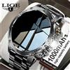 LIGE Nuovo Smartwatch GPS 2026 per Sport all'Aperto, Schermo AMOLED, Torcia LED, Cardiofrequenzimetro, Impermeabile, Chiamate Bluetooth, Batteria 1000mAh
