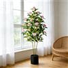 Kmitang Piante artificiali di Ficus da 80/120 cm, grandi alberi tropicali finti di Banyan, alberi di Ficus lyrata in plastica, alberi di Magnolia finti per la decorazione di casa e negozio