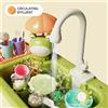 CONUSEA Giocattoli da Cucina Elettrici per Bambini, Set con Lavello, Rubinetto Simulato, Lavastoviglie, Cibo e Verdure per Giochi di Ruolo