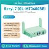 GL.iNet GL-MT3600BE (Beryl 7) Router Wi-Fi 7 Dual-band, Router VPN Portatile Mini con Wi-Fi 2.5G per Auto, Viaggi, Lavoro