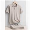 AIOPESON Polo da Golf a Righe da Uomo in Seta Effetto Rinfrescante, Manica Corta, Traspirante, Stile Old Money, Top Estivo Casual