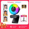 EMEET Webcam 4K con Luci 1080P60fps Autofocus Videocamera EMEET S600 Light Fotocamera USB 8MP 73 ° Webcam FOV per Streaming su PC/Comp