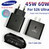 SAMSUNG Caricabatterie PD 45W 60W Originale Samsung, Adattatore Tipo C EU, Cavo di Ricarica Rapida per Galaxy S26 Ultra S25 Fe S24+ S23 Plus S22 S21