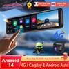 OBDPEAK D90 11.26" 4G+64G 4G Android 14 Schermo AI GPS Navigazione Carplay Android AUTO Dash Cam a Doppia Lente Specchietto Retrovisore Registratore Video