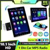 podofo Autoradio Podofo 1Din 10.1'' con Carplay, Android Auto, Mirror Link, GPS, Navigatore, Lettore Multimediale Universale con Bluetooth, Radio FM, TF, USB ed EQ